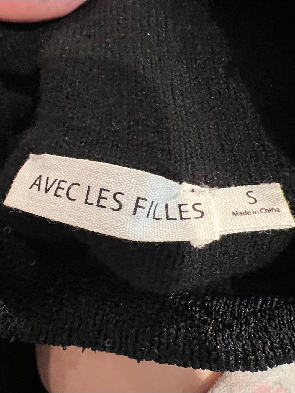 Avec Les Filles Sleeveless Black Sparkle Turtleneck Bodycon Thick Knit Dress - Picture 3 of 4